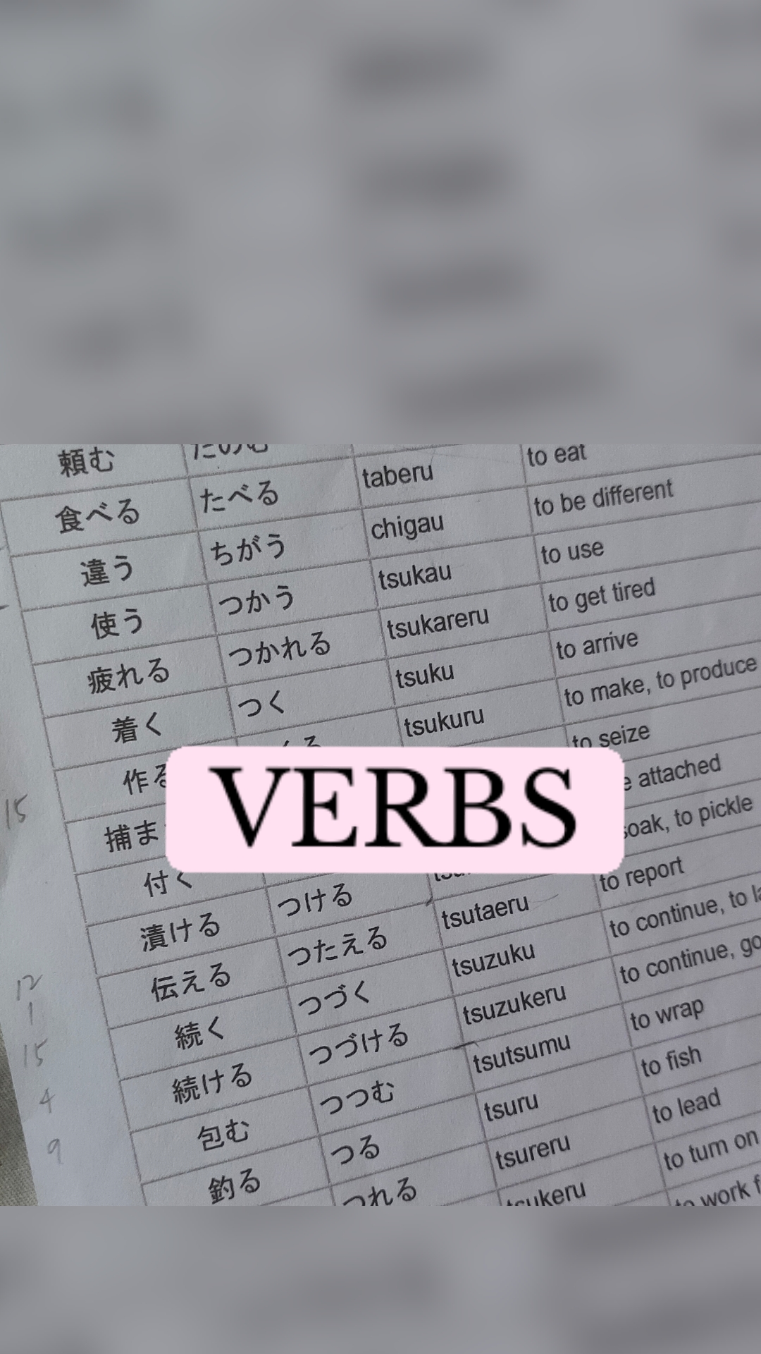 VERBS